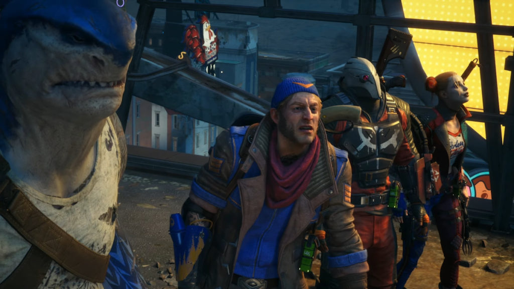 King Shark, Captain Boomerang, Deadshot, & Harley Quinn